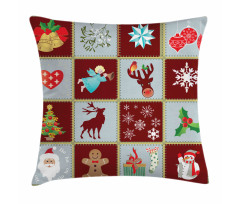Xmas Tree Reindeers Pillow Cover