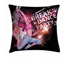 Break Dance Party Theme Pillow Cover