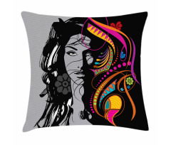 Woman Portrait Glamor Art Pillow Cover