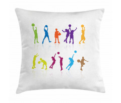 Colorful Kids Basketball Pillow Cover