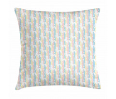 Pastel Stripes Stars Pillow Cover