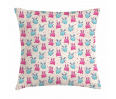 Fun Kids Cartoon Hearts Pillow Cover