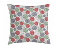 Knitting Balls Vintage Pillow Cover