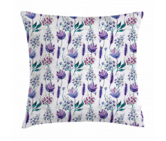 Botany Plants Watercolor Pillow Cover