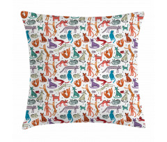Colorful Sketch Composition Pillow Cover