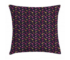 Dots Color Silhouettes Pillow Cover