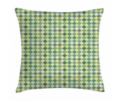 Traditional Argyle Green Pillow Cover