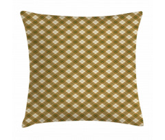 Brown Diagonal Retro Pillow Cover
