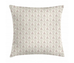 Romantic Flower Motifs Pillow Cover