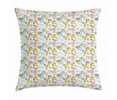 Fresh Spring Foliage Line Pillow Cover