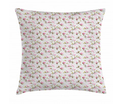 Magnolia Flower Pattern Pillow Cover