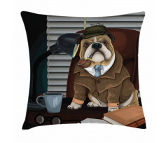 Detective Dog Pillow Cover