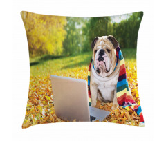 Dog in the Park Pillow Cover