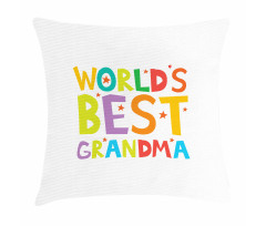 Cartoon Style Lettering Pillow Cover