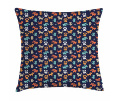 Cat Dog and Mouse Pillow Cover