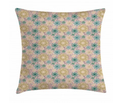 Oriental Floral Pattern Pillow Cover