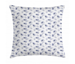 Retro Flower Composition Pillow Cover