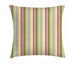 Pastel Colored Bands Pillow Cover