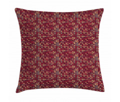 Foliage Silhouette Motif Pillow Cover