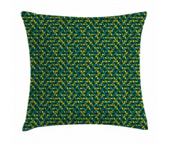 Green Toned Shapes Pillow Cover
