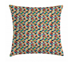 Colorful Squares Grid Pillow Cover