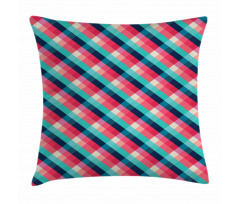 Diagonal Grid Rhombuses Pillow Cover