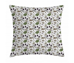 Botanical Foliage Branch Pillow Cover