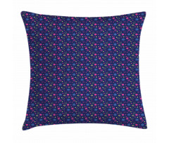 Smileys Flowers Hearts Pillow Cover