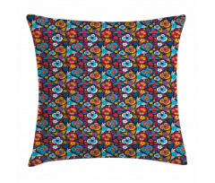 Aloha Style Scroll Pillow Cover