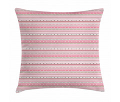 Hearts Dots Stripes Pillow Cover