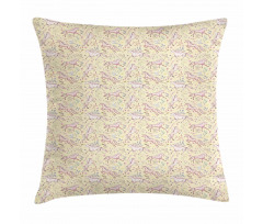 Watercolor Unicorns Pillow Cover