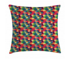Colorful Circle Design Pillow Cover