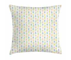 Watercolor Foliage Motif Pillow Cover