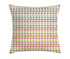Heart Crown Gemstone Pillow Cover