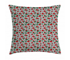 Romantic Flower Chevron Pillow Cover