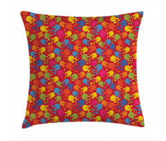 Colorful Blooming Daisy Pillow Cover