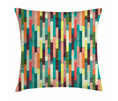 Colorful Grunge Stripes Pillow Cover