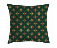 Ornate Flower Design Pillow Cover