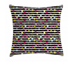 Retro Stripped Backdrop Pillow Cover