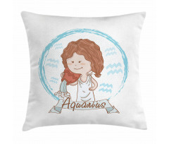 Girl with a Bucket Pillow Cover