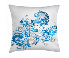Bucket Scroll Pillow Cover