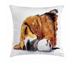 Sleeping Puppy Pillow Cover