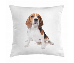 Puppy Dog Friend Posing Pillow Cover