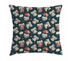 Raccoon I Love You Pillow Cover