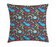 Unicorns Rainbows Cartoon Pillow Cover