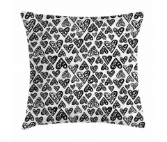 Romantic Hearts Pattern Pillow Cover