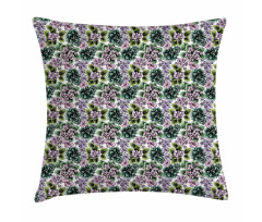 Violet Peonies Pillow Cover
