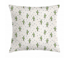 Cactus Plants in Pots Pillow Cover