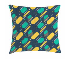 Lines Circles Colors Pillow Cover