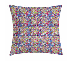 Colorful Mehndi Motifs Pillow Cover